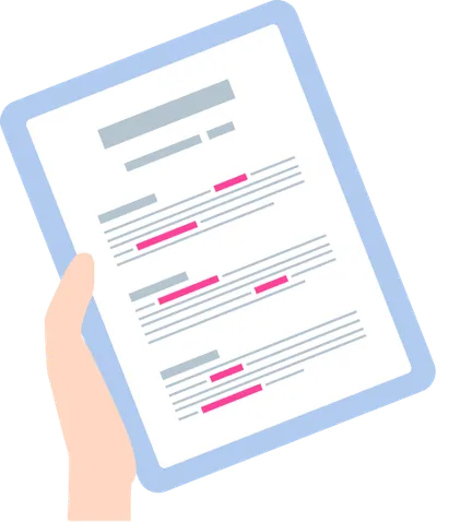 ポイントが分かりやすいカラーレジュメ