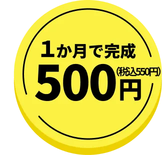 1か月で完成 500円（税込550円）
