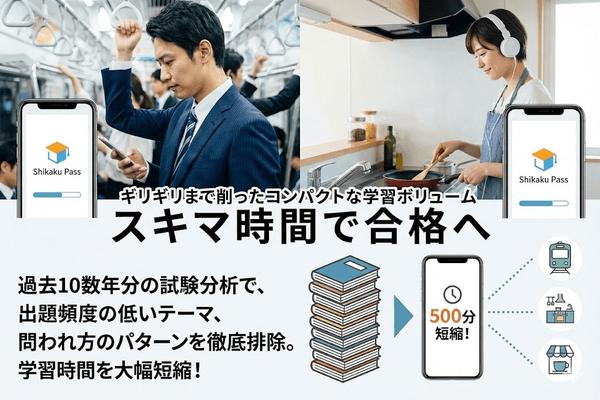 スキマ時間で学習する様子