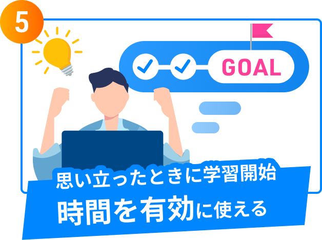 思い立ったときに学習開始時間を有効に使える